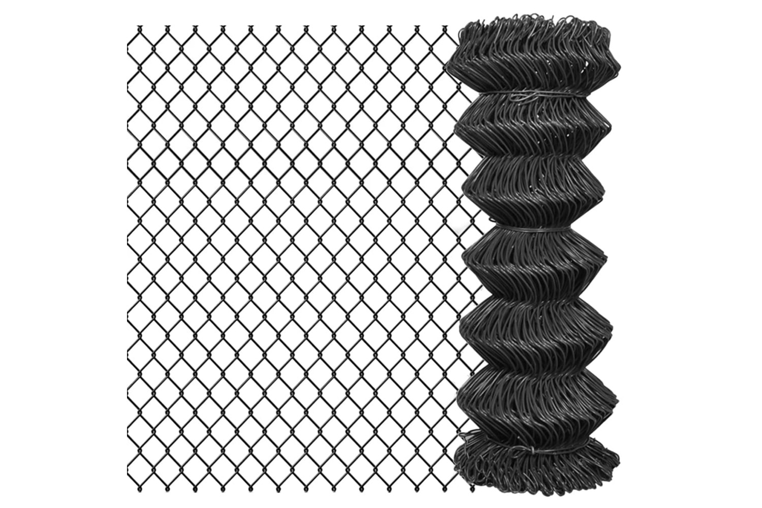 vidaXL 142429 Chain Link Fence Steel 25x1 M Grey