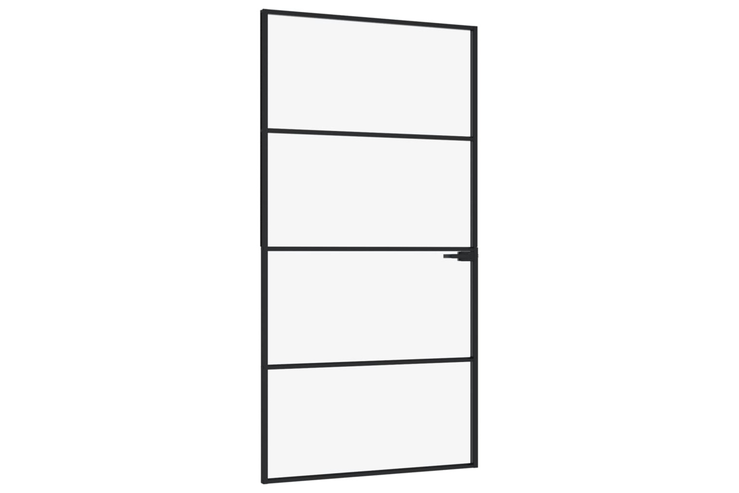 vidaXL 153661 Interior Door Black 102x201.5cm Tempered Glass&aluminium