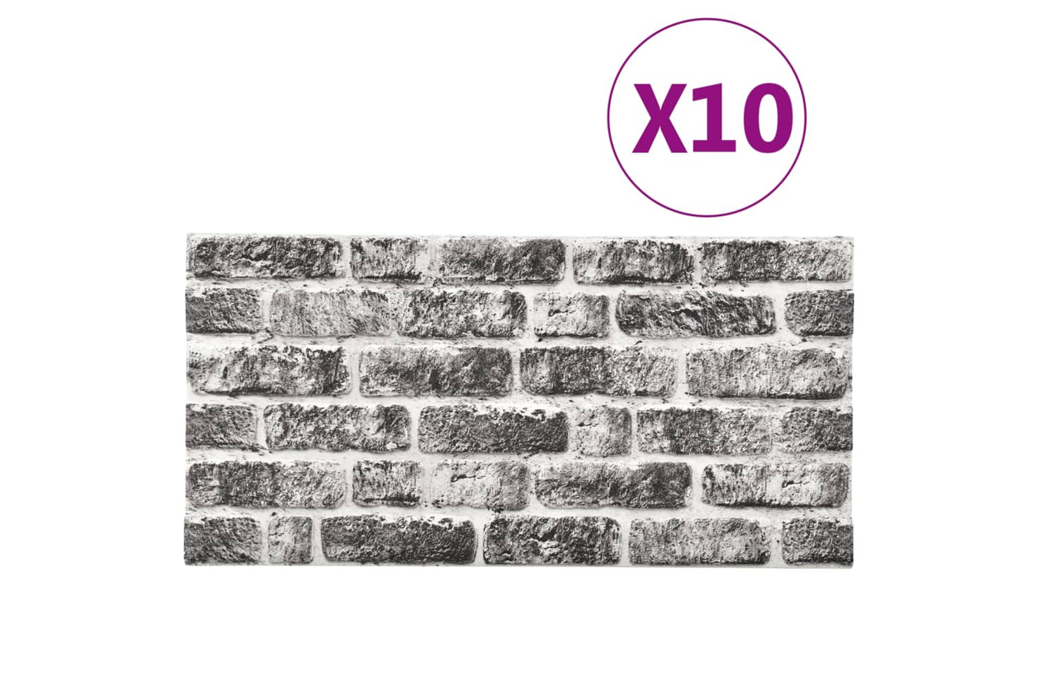 vidaXL 332925 3d Wall Panels With Dark Grey Brick Design 10 Pcs Eps