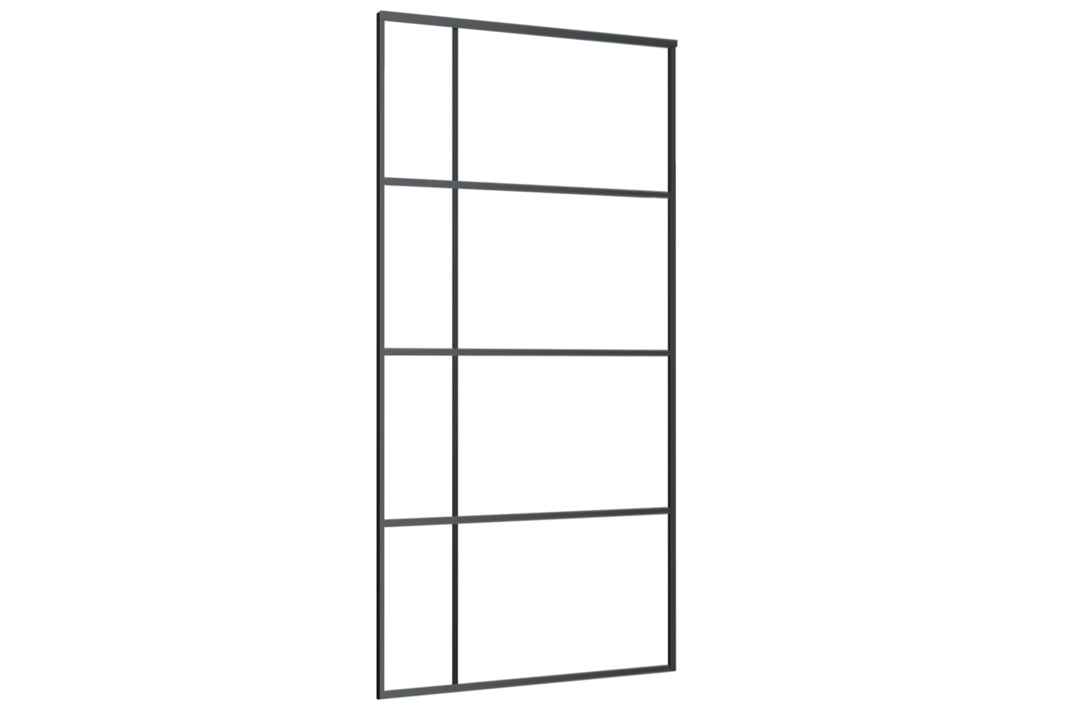 Vidaxl 151687 Sliding Door Frosted Esg Glass And Aluminium 102.5x205 Cm Black