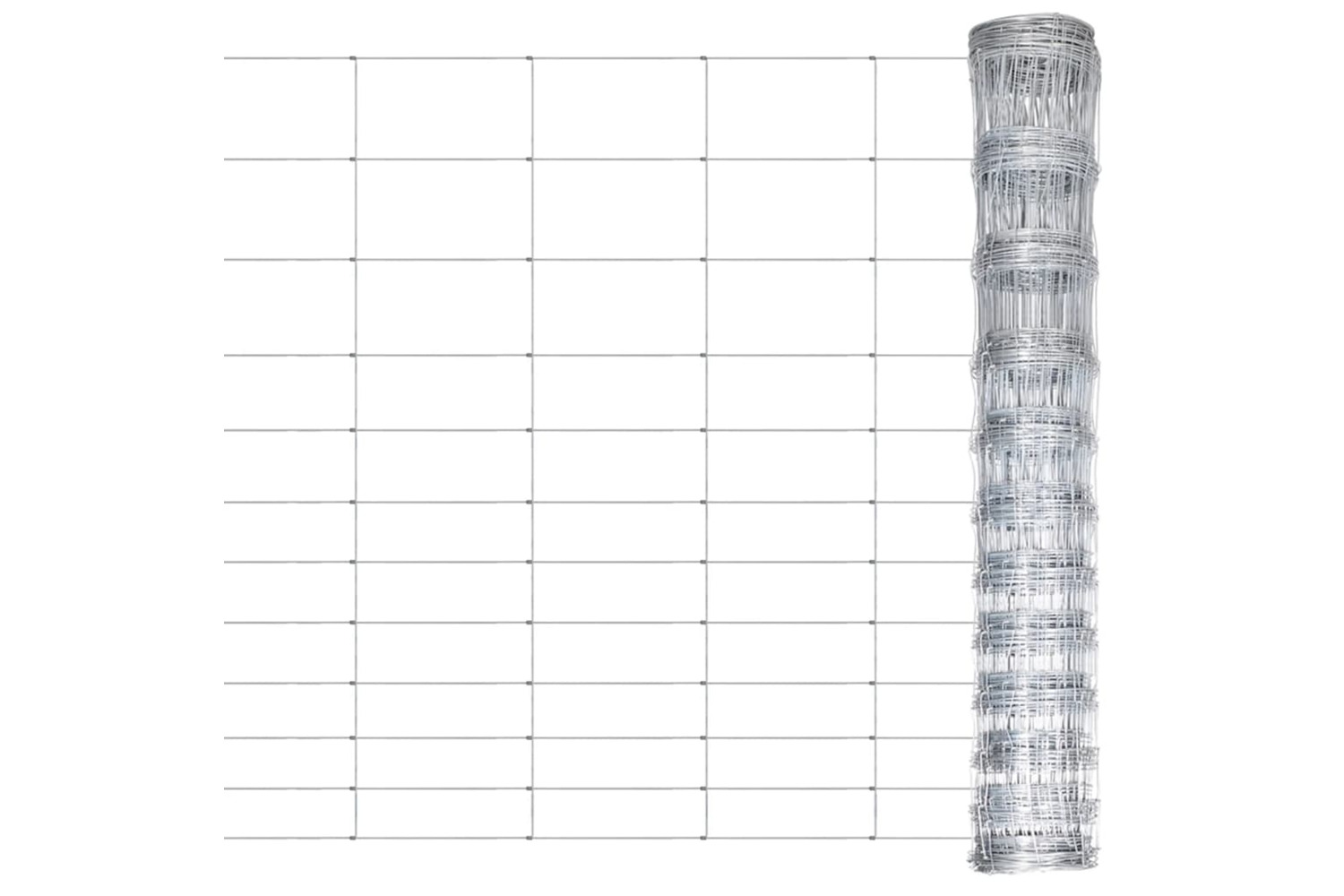 vidaXL 149505 Garden Fence Galvanised Steel 50 M 150cm Silver