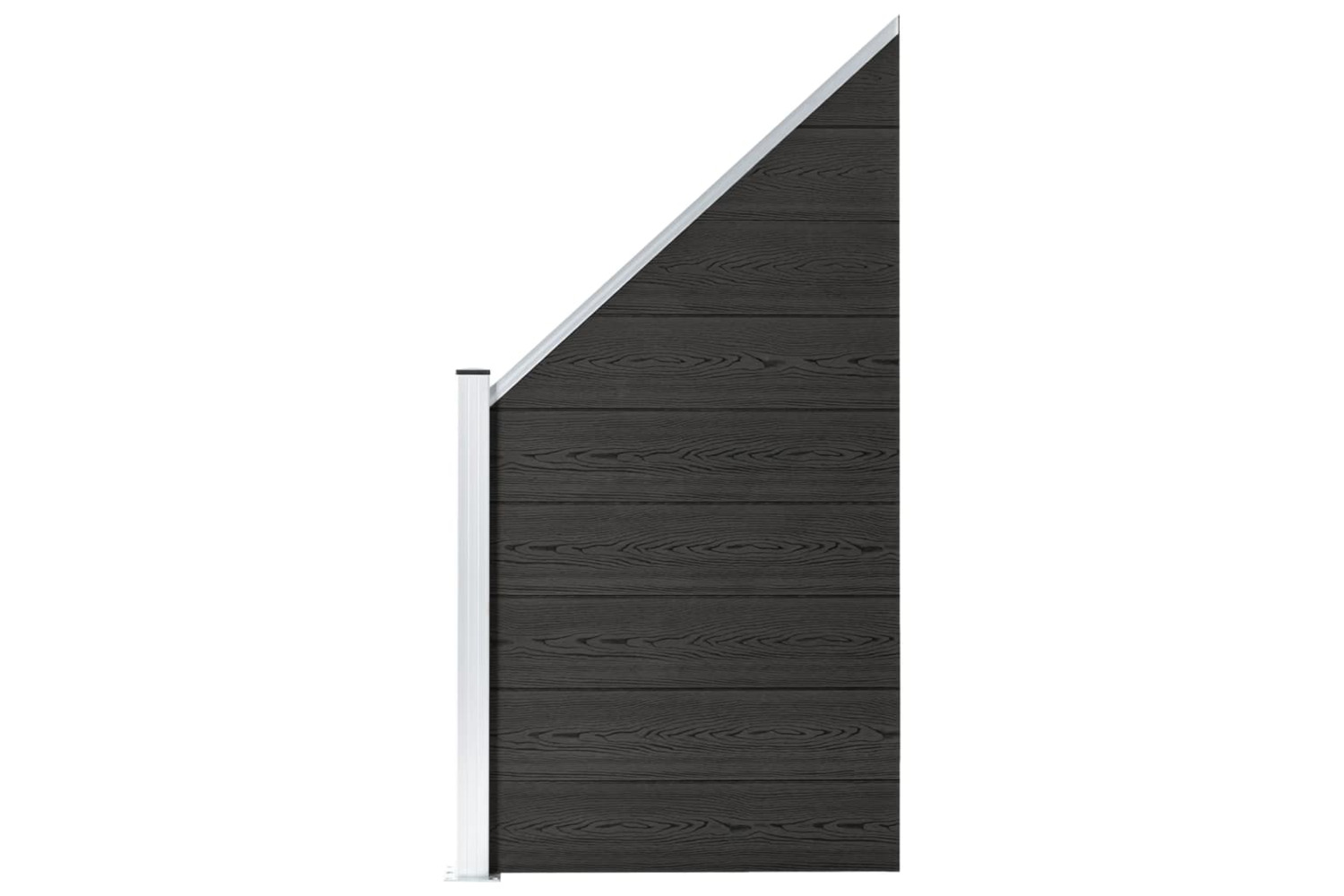 vidaXL Fence Panel Wpc 95x(105-180)cm Grey