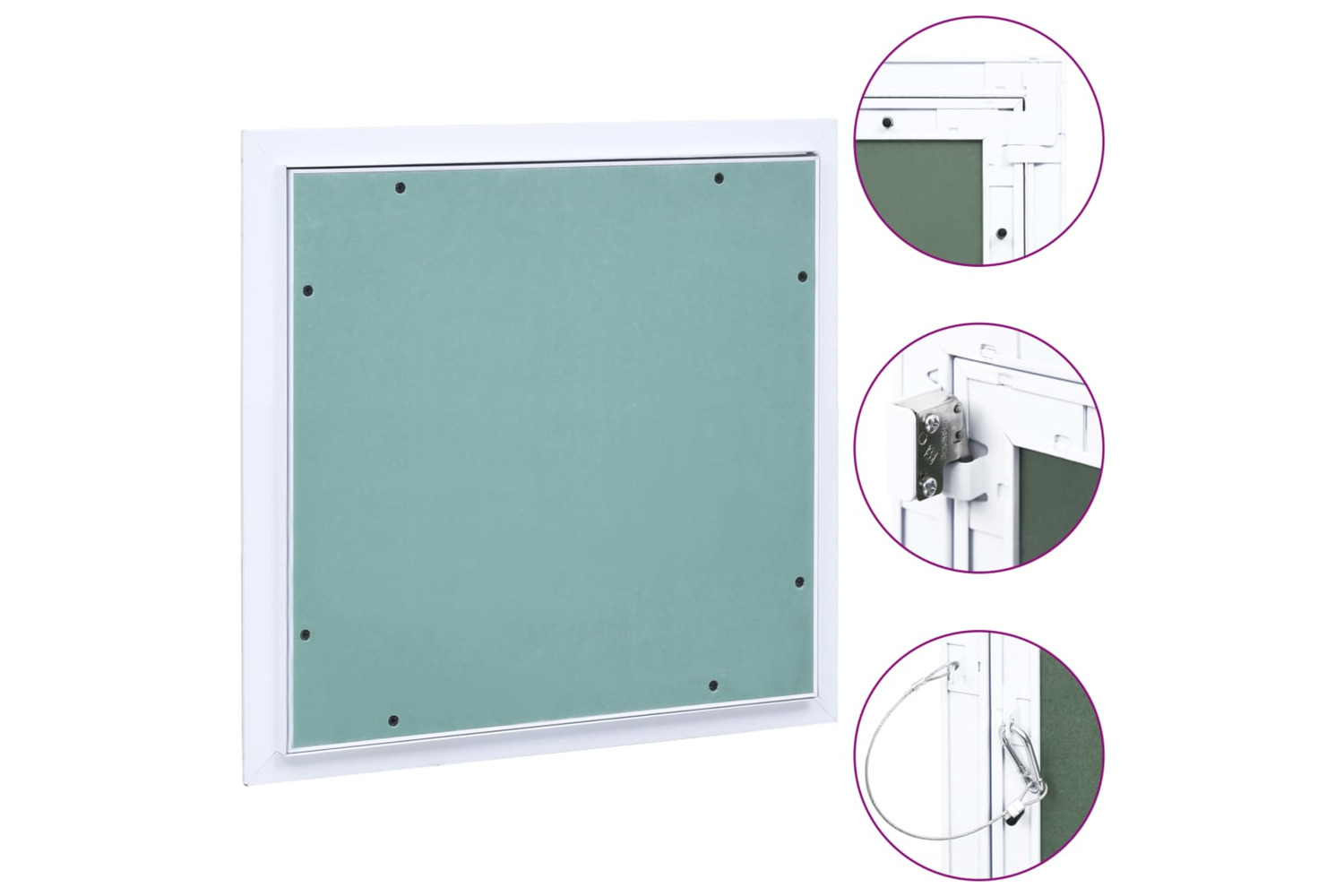 vidaXL 145097 Access Panel With Aluminium Frame And Plasterboard 200x200mm