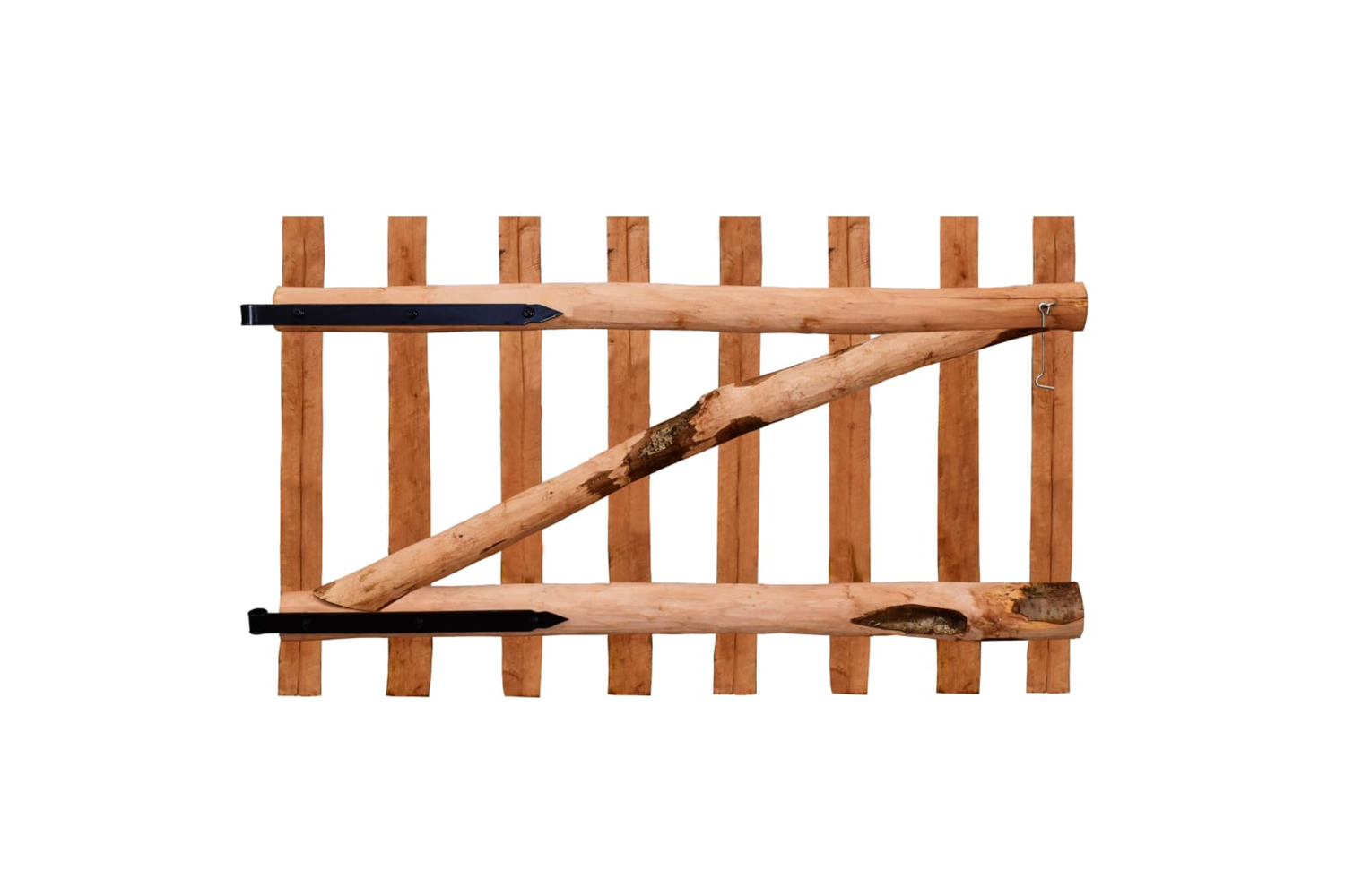 vidaXL 142594 Single Fence Gate Impregnated Hazel Wood 100x60cm