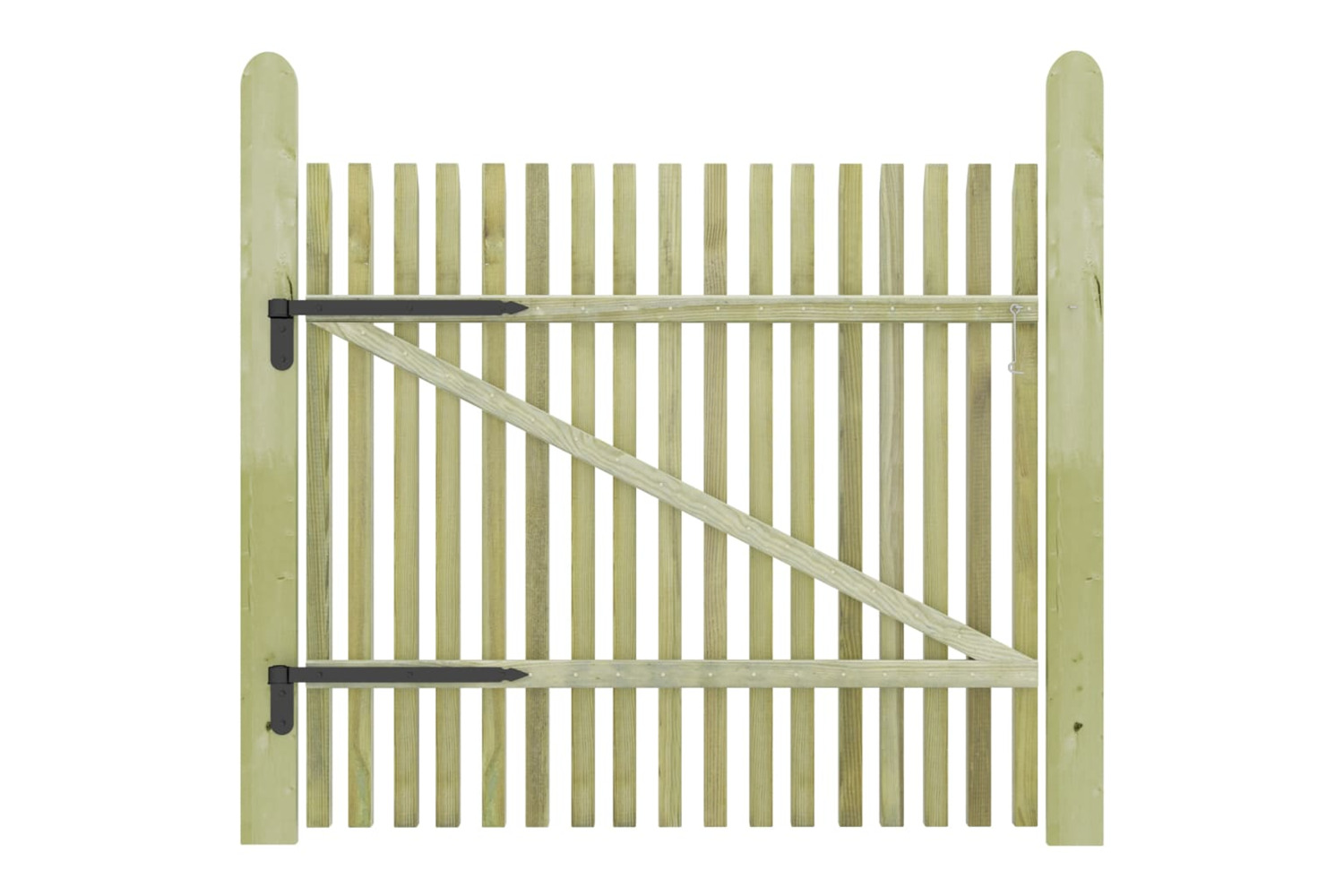 vidaXL 45140 Picket Garden Gate Impregnated Pinewood 100x100cm