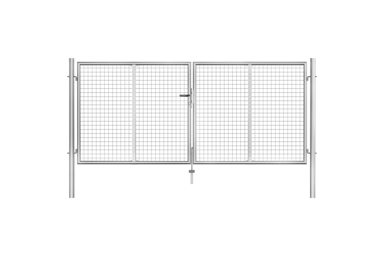 vidaXL 144763 Garden Gate Galvanised Steel 306x175cm Silver