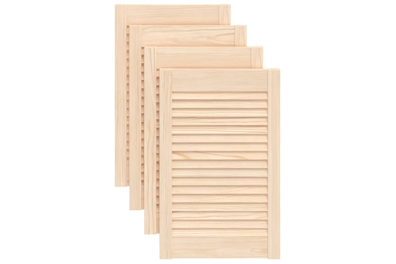 vidaXL 151117 Louvred Doors 4 Pcs Solid Pine Wood 61.5x39.4cm