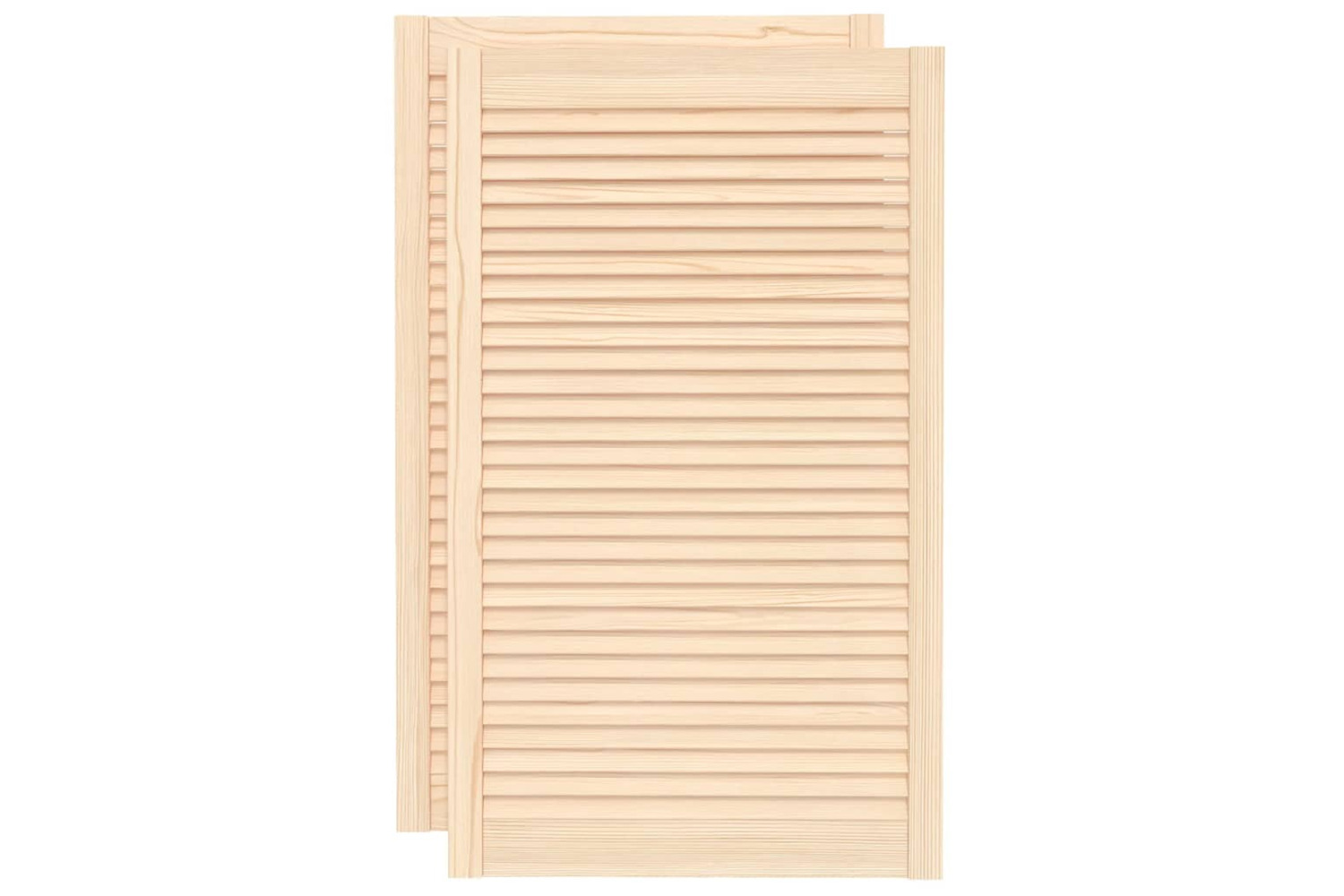 vidaXL 151140 Louvred Doors 2 Pcs Solid Pine Wood 99.3x59.4cm