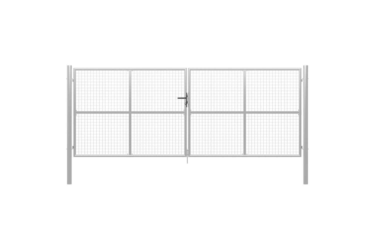 vidaXL 144301 Garden Gate Galvanised Steel 415x200cm Silver