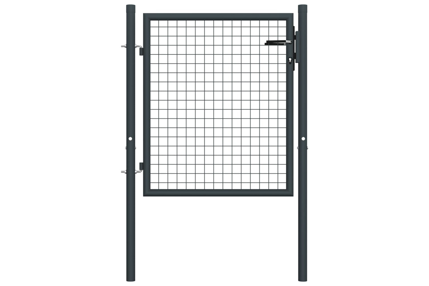 vidaXL 145771 Mesh Garden Gate Galvanised Steel 100x125cm Grey