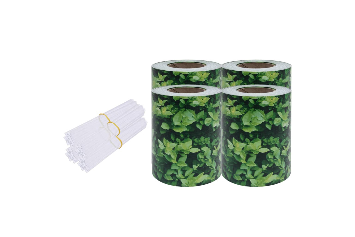 vidaXL 147851 Garden Privacy Screens 4 Pcs Pvc 35x0.19 M Green