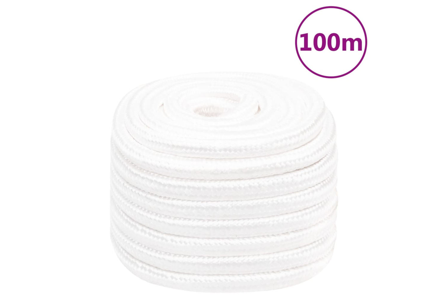vidaXL 152581 Boat Rope Full White 20mm 100 M Polypropylene