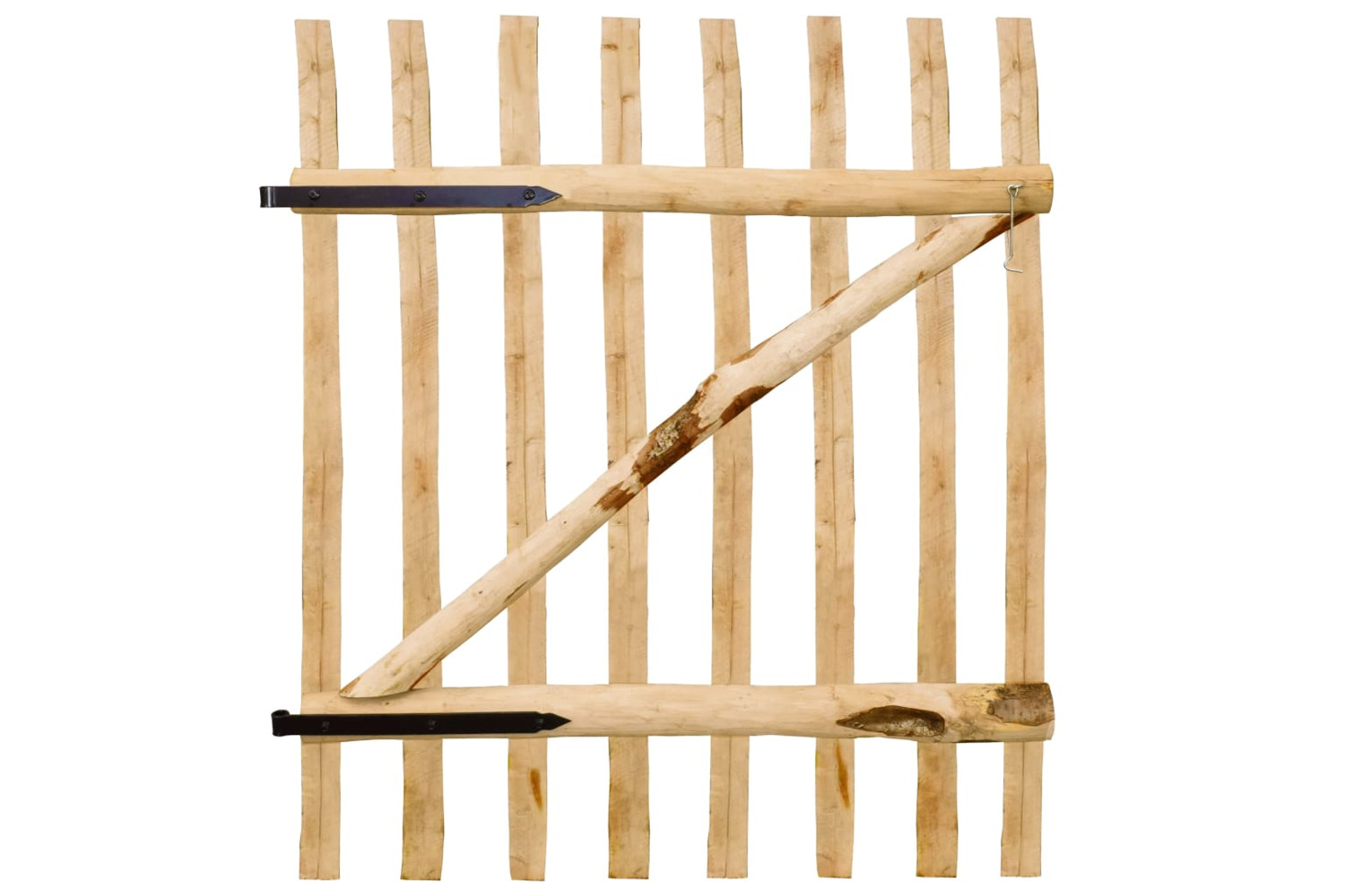 vidaXL 142592 Single Fence Gate Hazel Wood 100x120cm