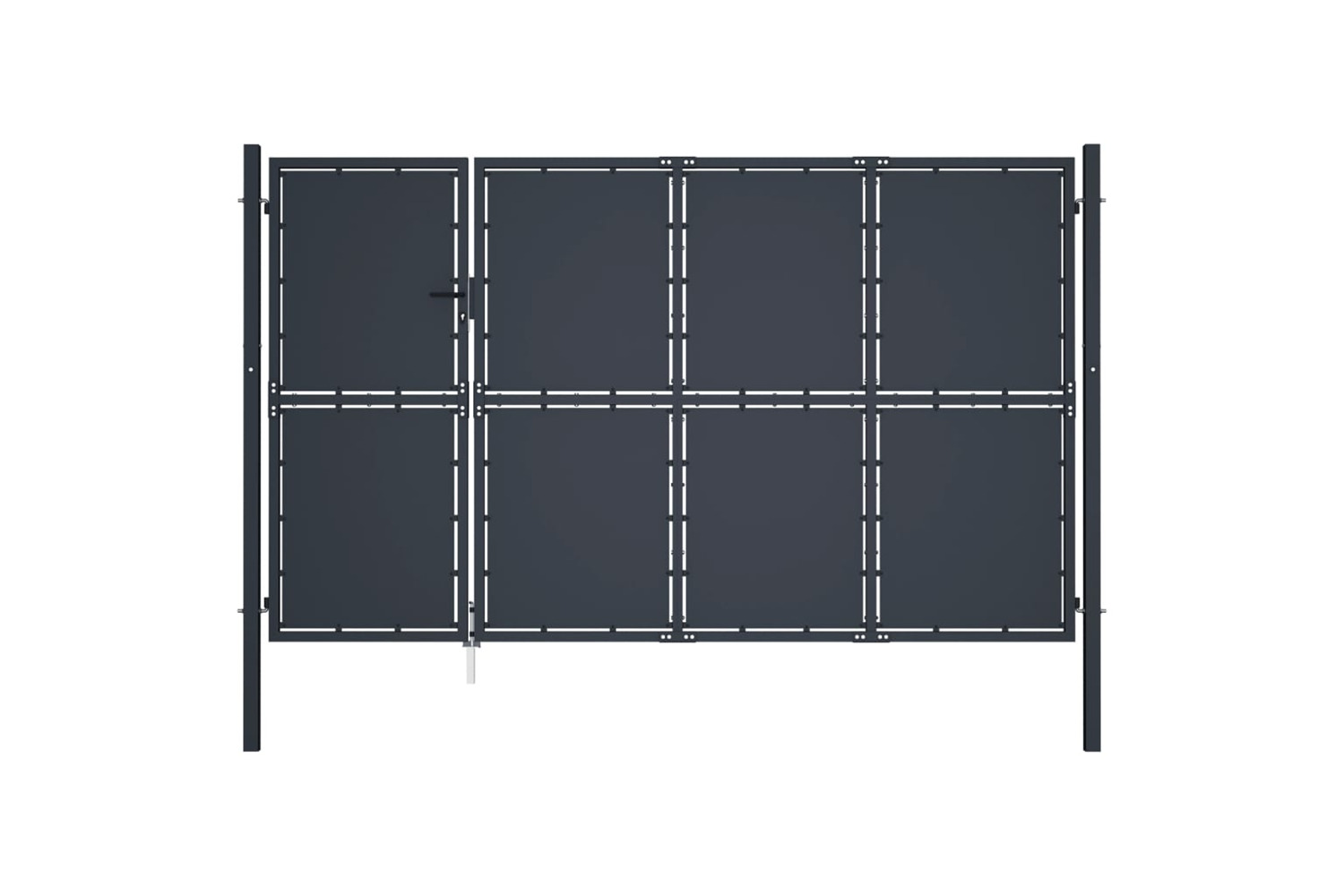 vidaXL 144538 Garden Gate Steel 350x150cm Anthracite
