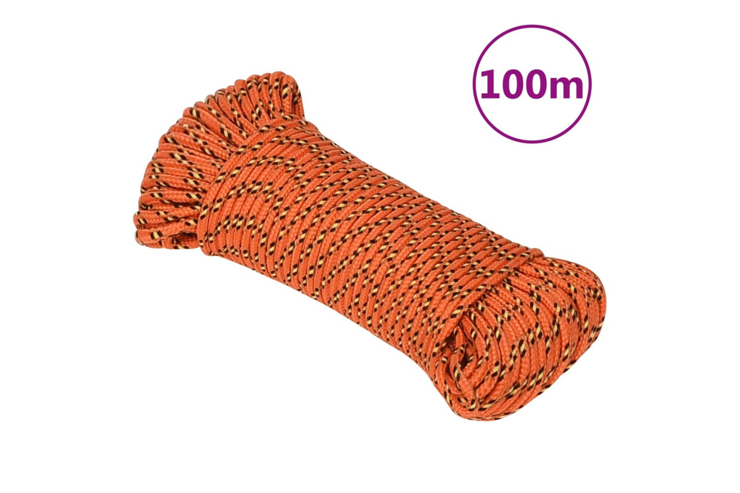 vidaXL 152642 Boat Rope Orange 3mm 100 M Polypropylene