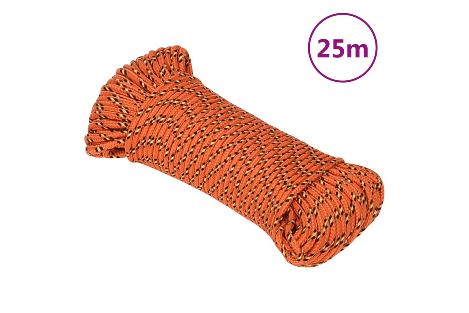 vidaXL 152650 Boat Rope Orange 5mm 25 M Polypropylene