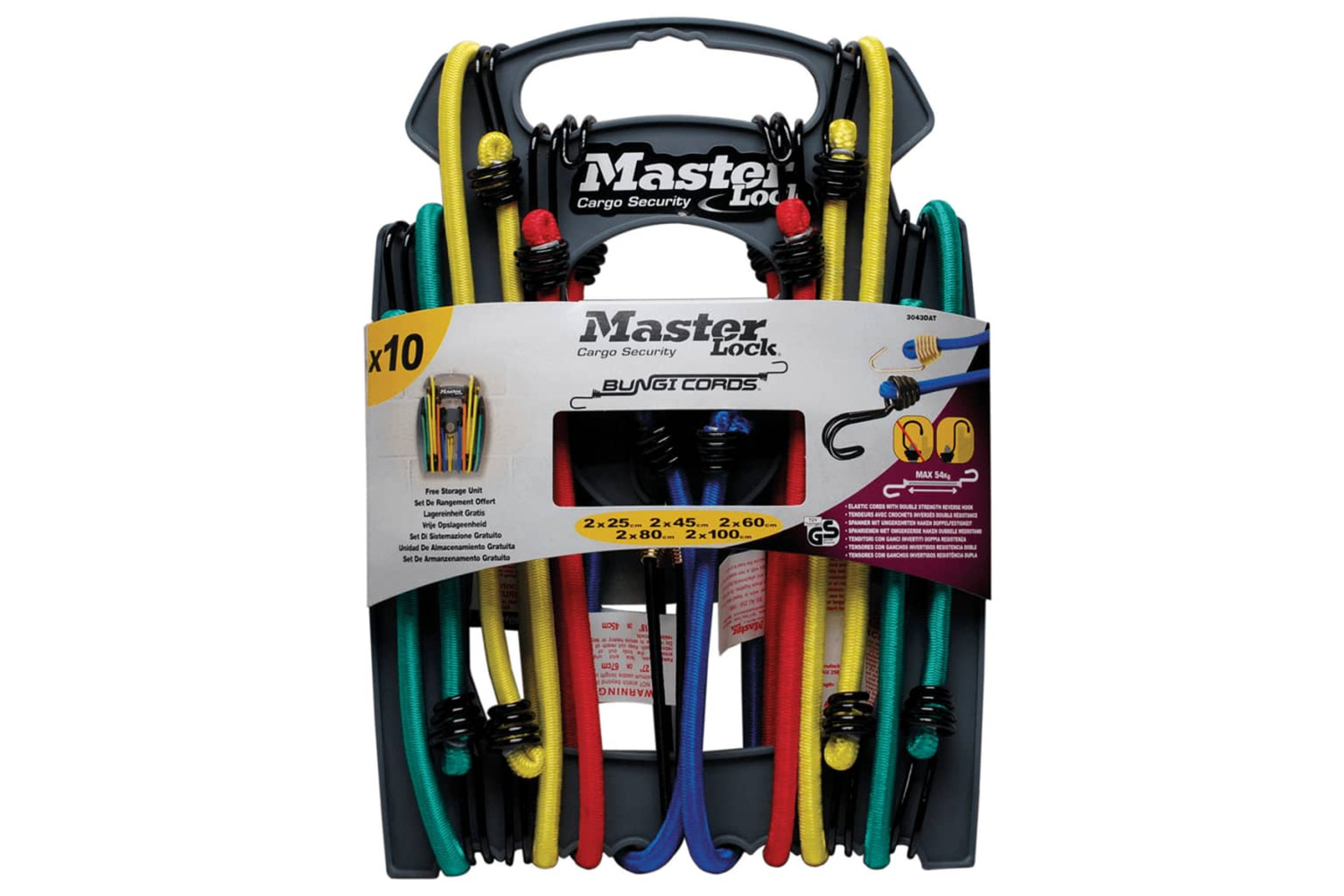 Master Lock 414989 Ten Piece Bungee Cord Set Twin Wire 3043eurdat