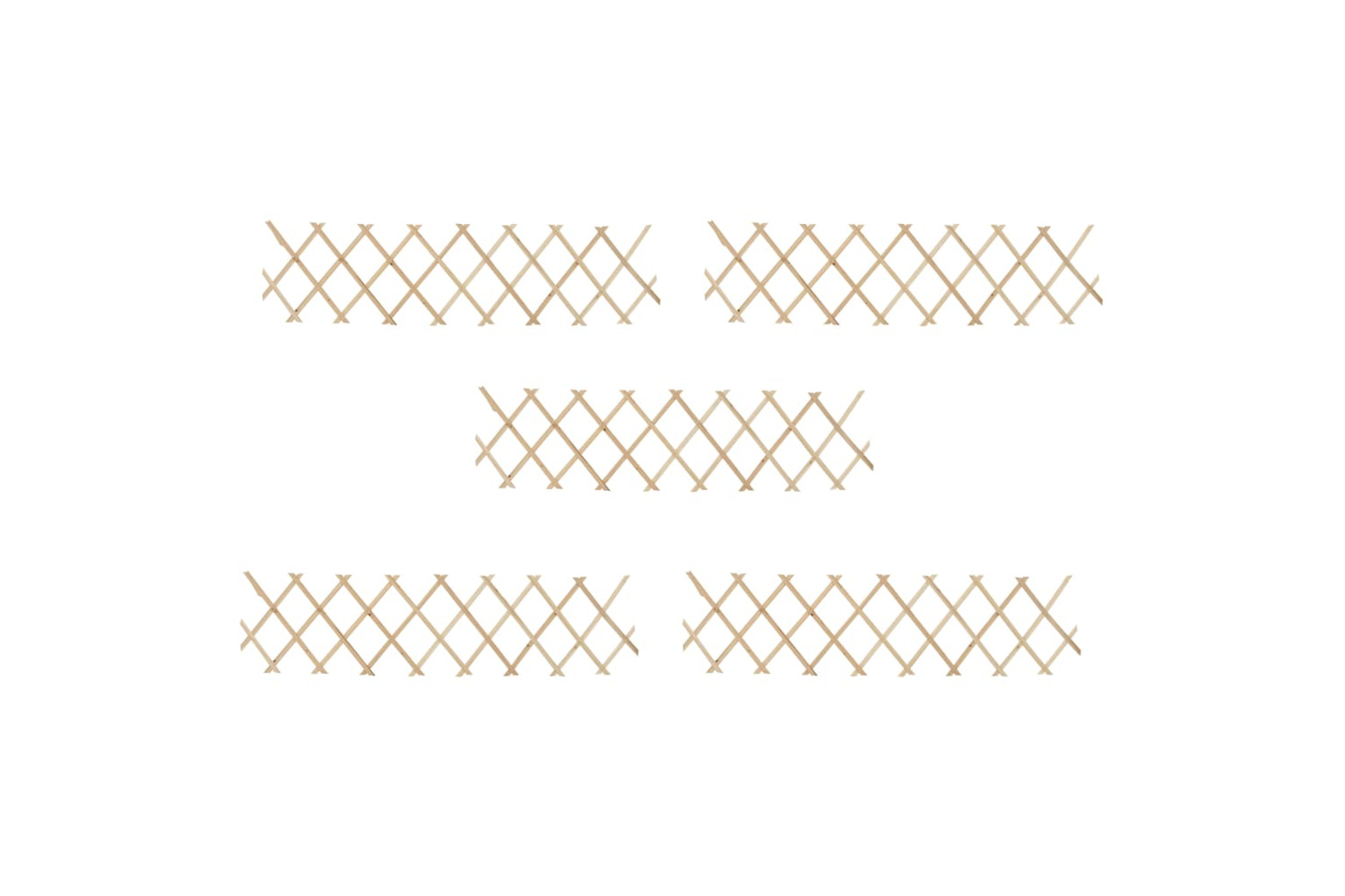 vidaXL 47239 Trellis Fences 5 Pcs Firwood 180x30cm