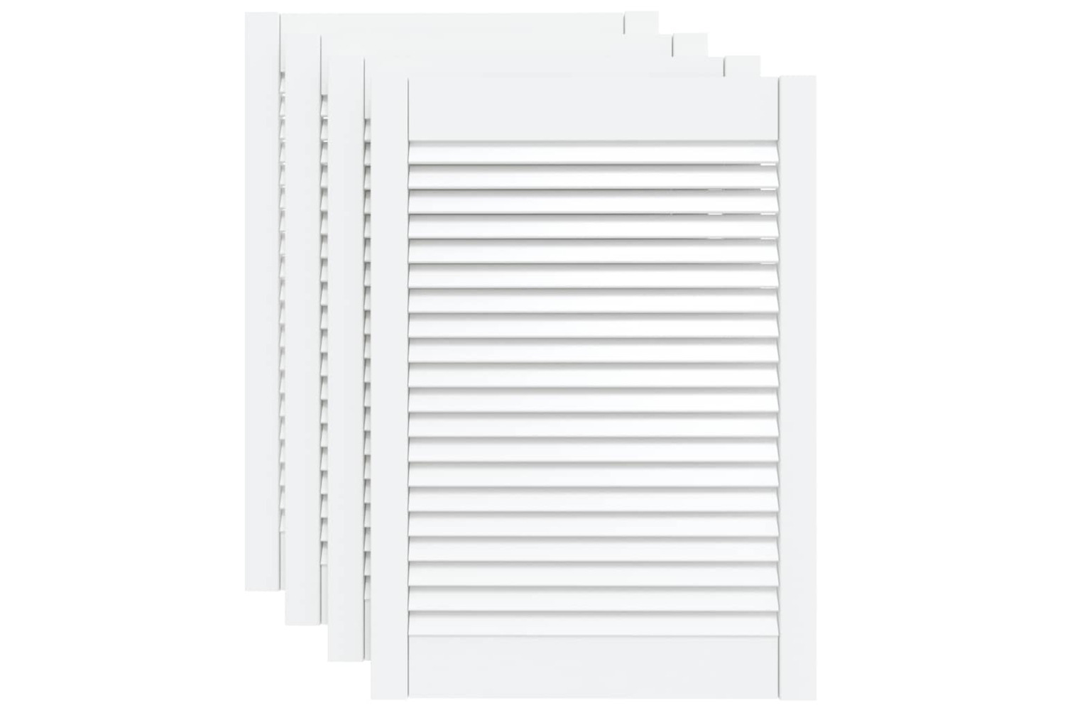 vidaXL 151165 Louvred Doors 4 Pcs Solid Pine Wood White 69x49.4cm