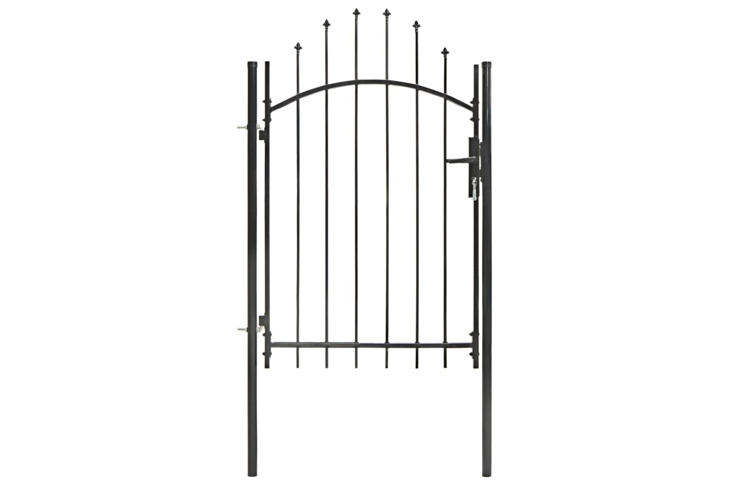vidaXL 143060 Garden Gate Steel 1x2 M Black