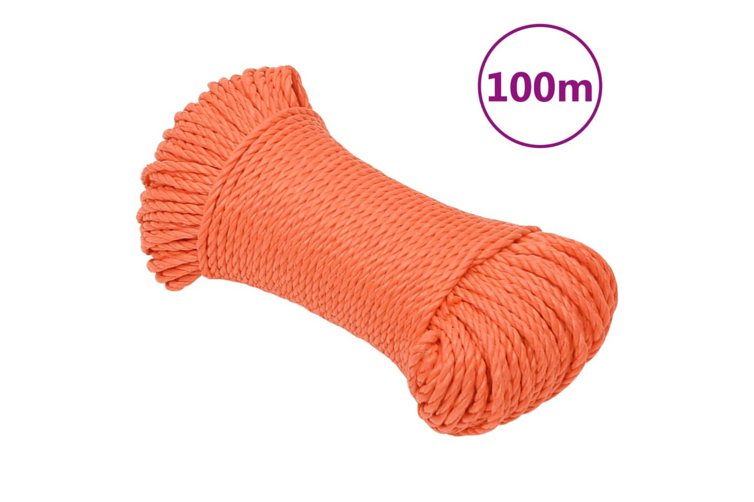 vidaXL 152920 Work Rope Orange 3mm 100 M Polypropylene