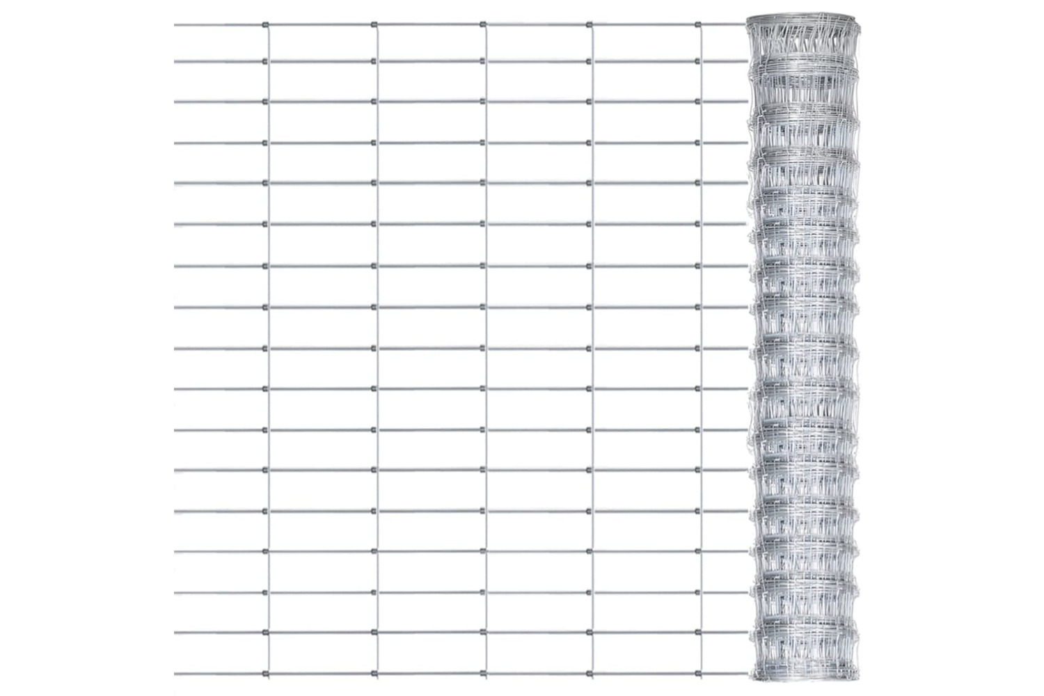 vidaXL 149496 Garden Fence Galvanised Steel 50x0.8 M Silver