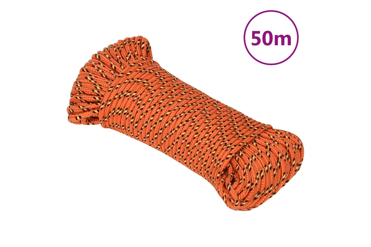 vidaXL 152646 Boat Rope Orange 4mm 50 M Polypropylene