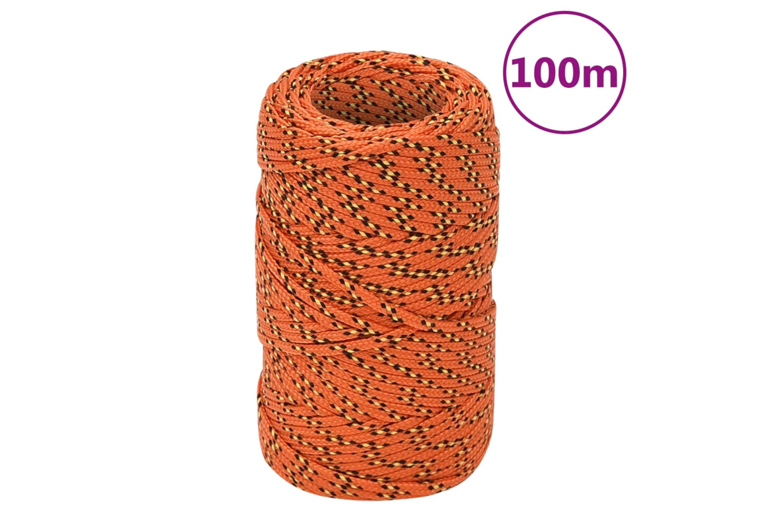 vidaXL 152637 Boat Rope Orange 2mm 100 M Polypropylene