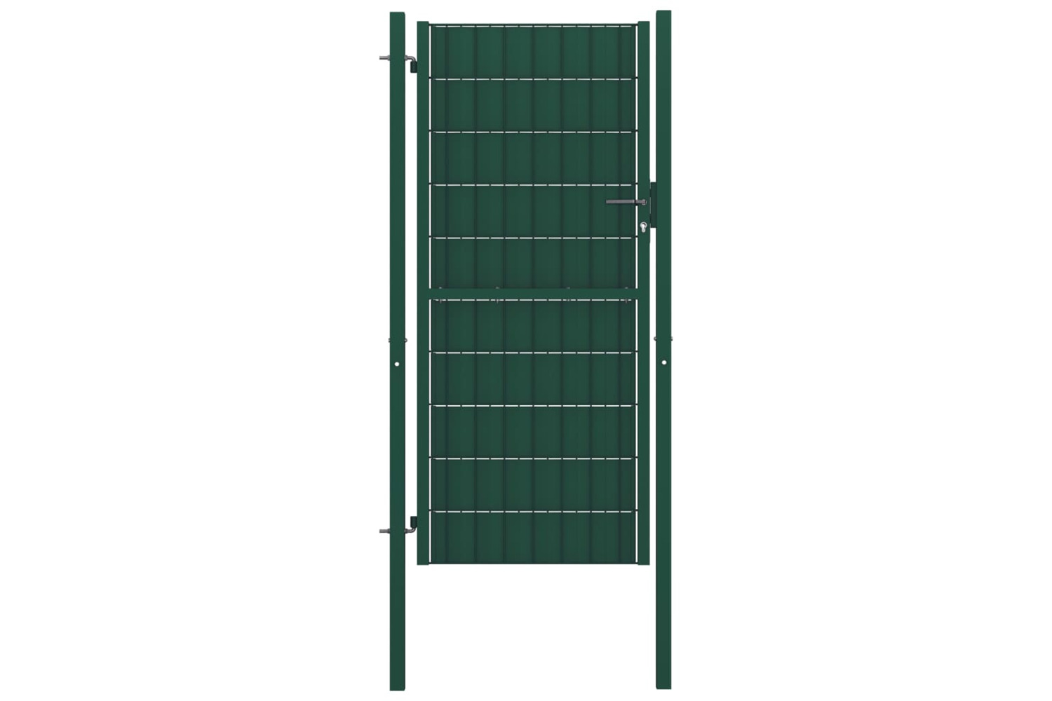 vidaXL 145231 Fence Gate Pvc And Steel 100x204cm Green