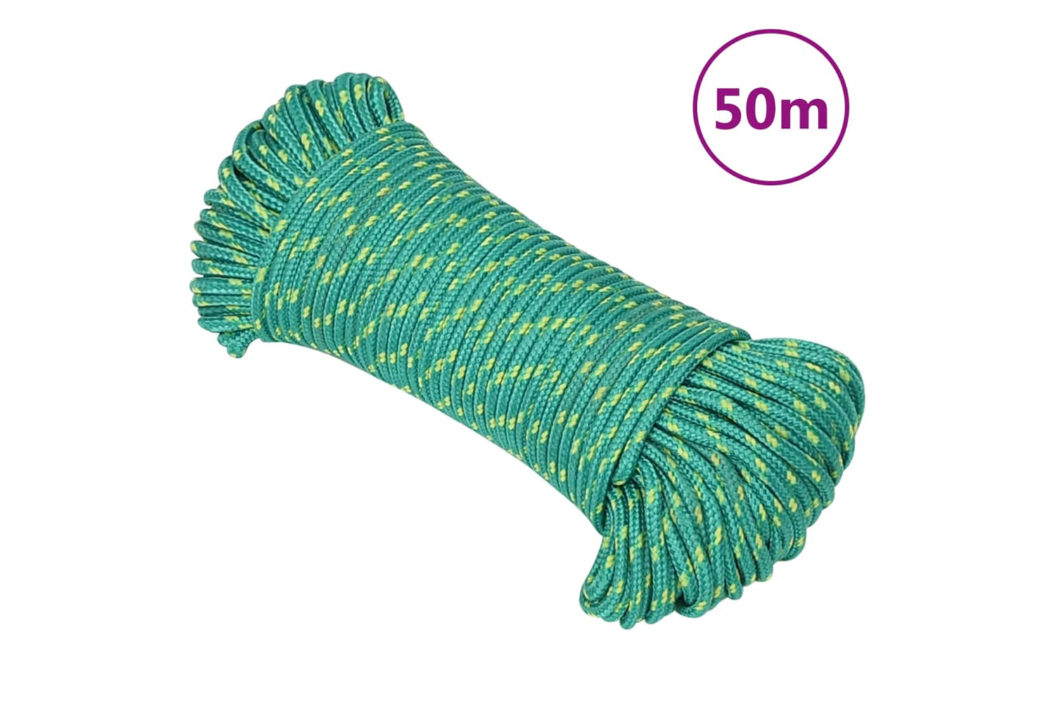 vidaXL 152704 Boat Rope Green 5mm 50 M Polypropylene