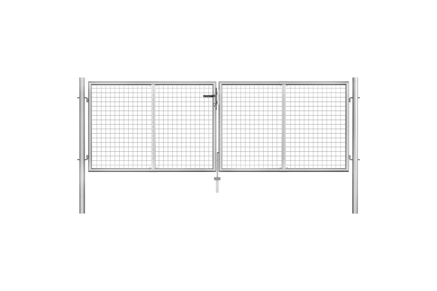 vidaXL 144761 Garden Gate Galvanised Steel 306x125cm Silver