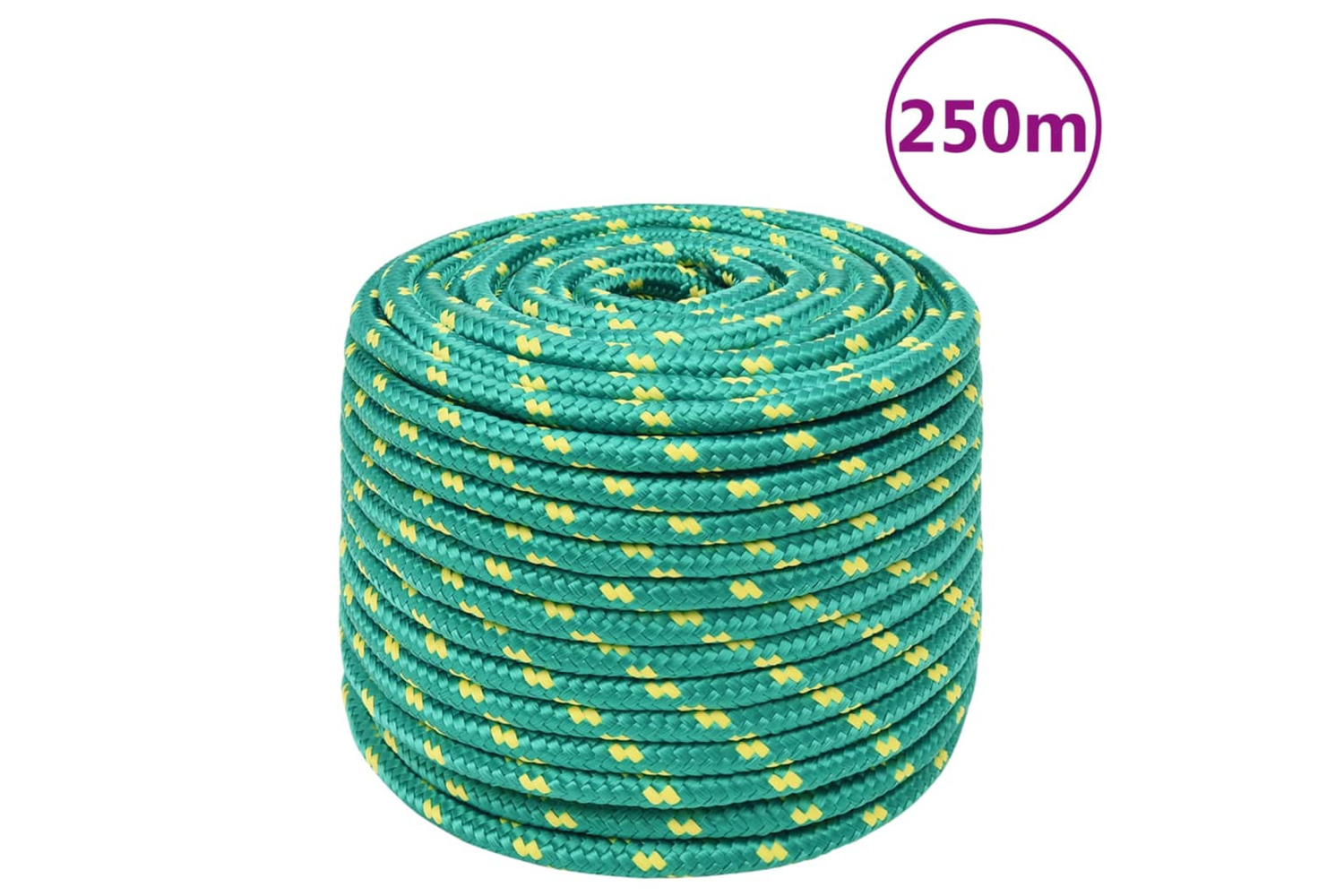 vidaXL 152726 Boat Rope Green 12mm 250 M Polypropylene