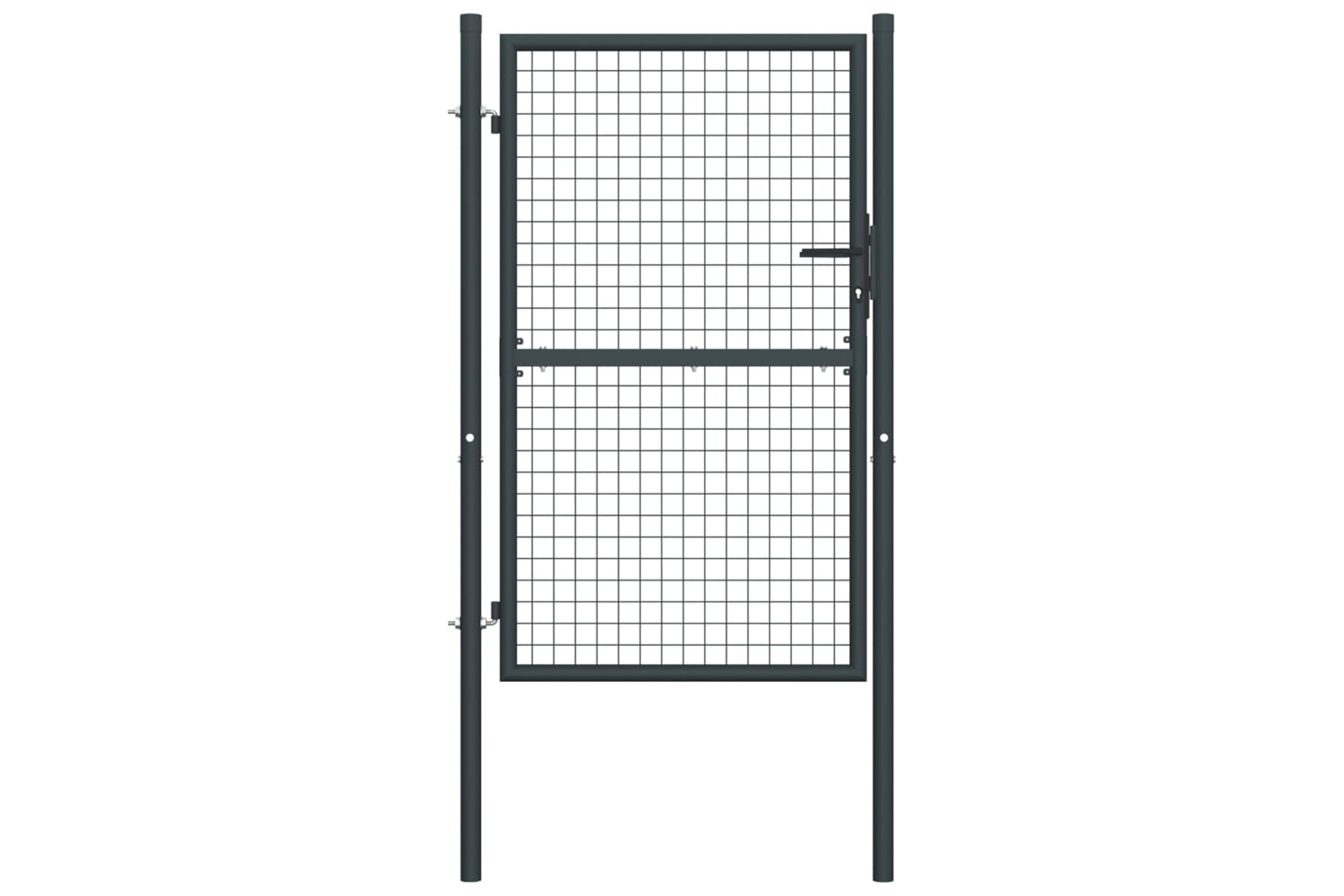 vidaXL 145775 Mesh Garden Gate Galvanised Steel 100x250cm Grey