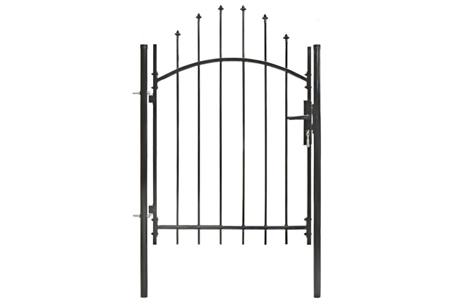 vidaXL 143058 Garden Gate Steel 1x1.5 M Black