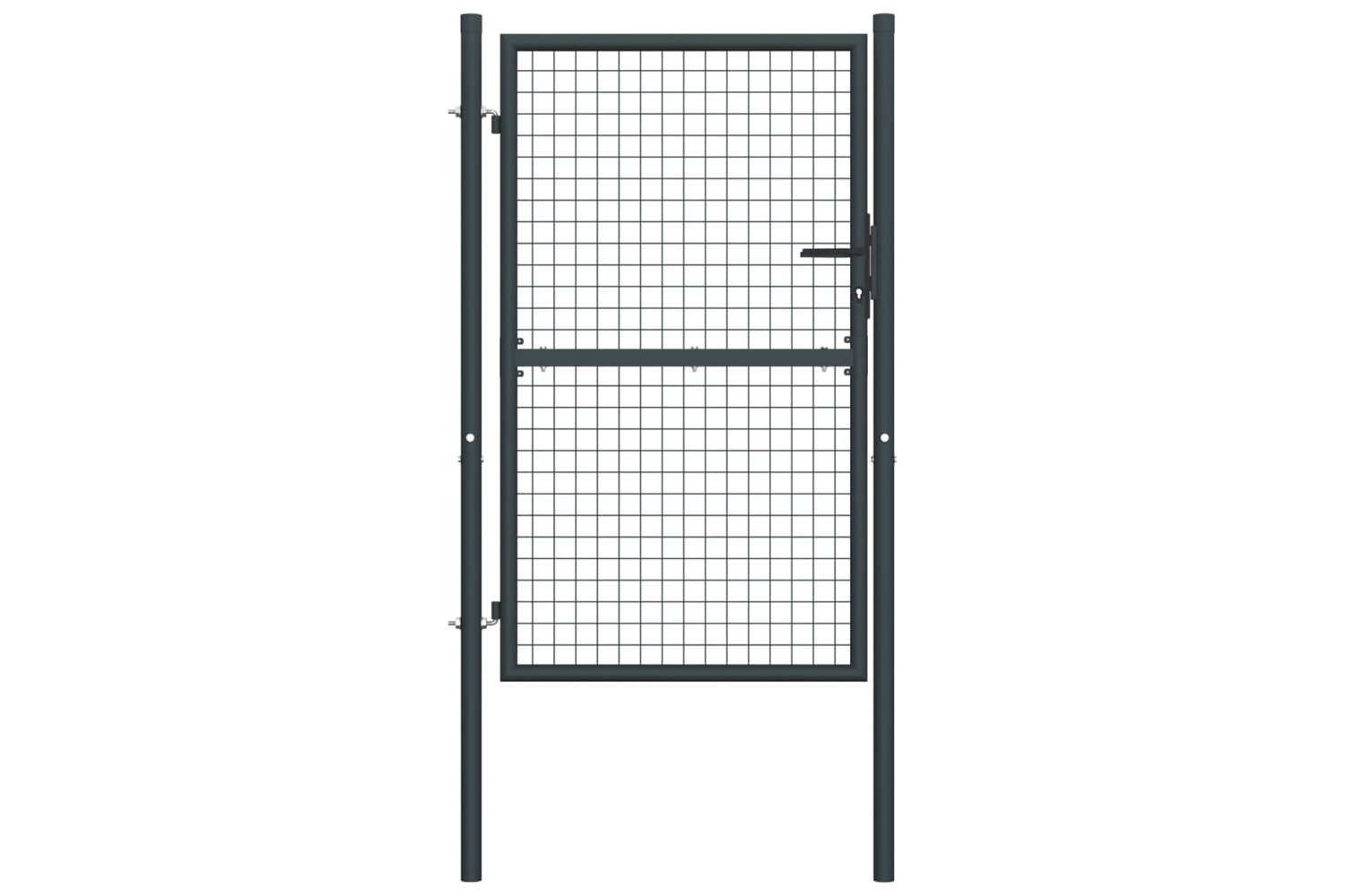 vidaXL 145774 Mesh Garden Gate Galvanised Steel 100x225cm Grey