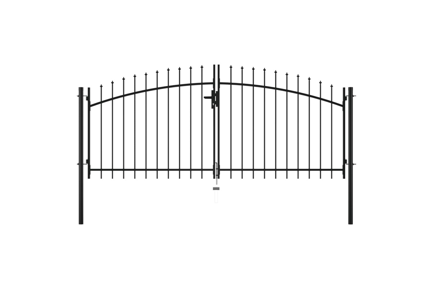 vidaXL 144359 Double Door Fence Gate With Spear Top 300x150cm