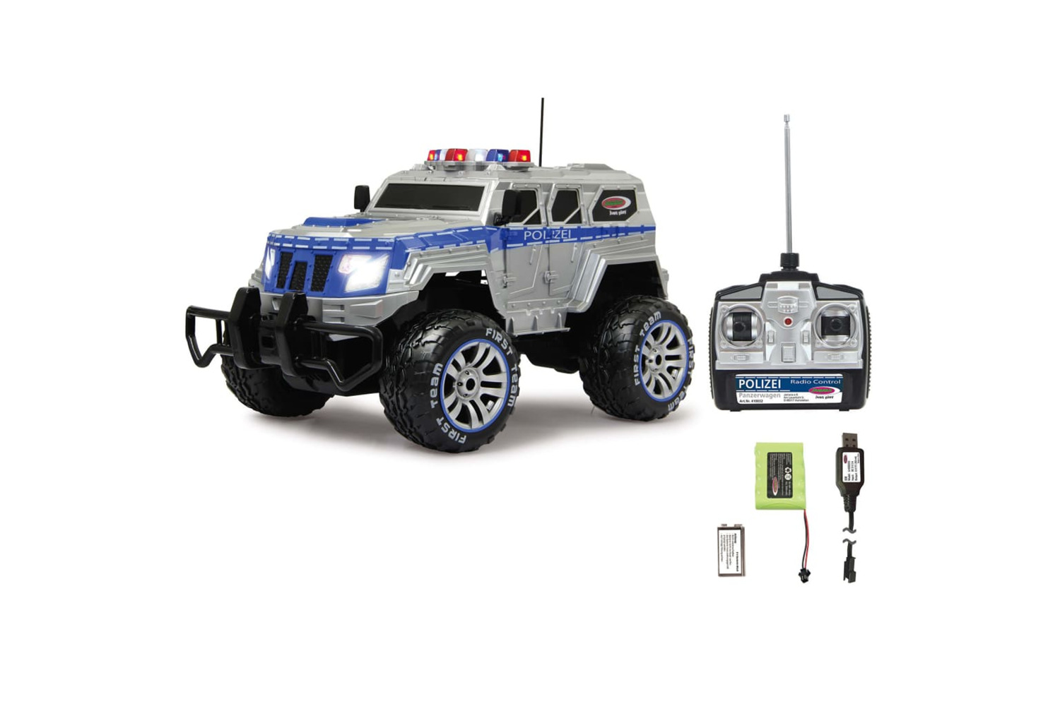Jamara 437197 Rc Police Amored Car Monstertruck 1:12
