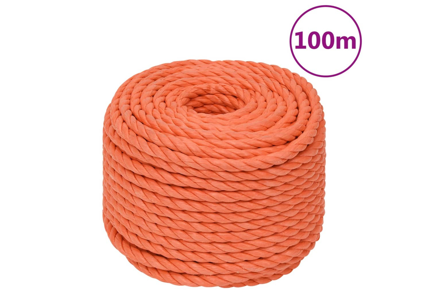 vidaXL 152956 Work Rope Orange 24mm 100 M Polypropylene