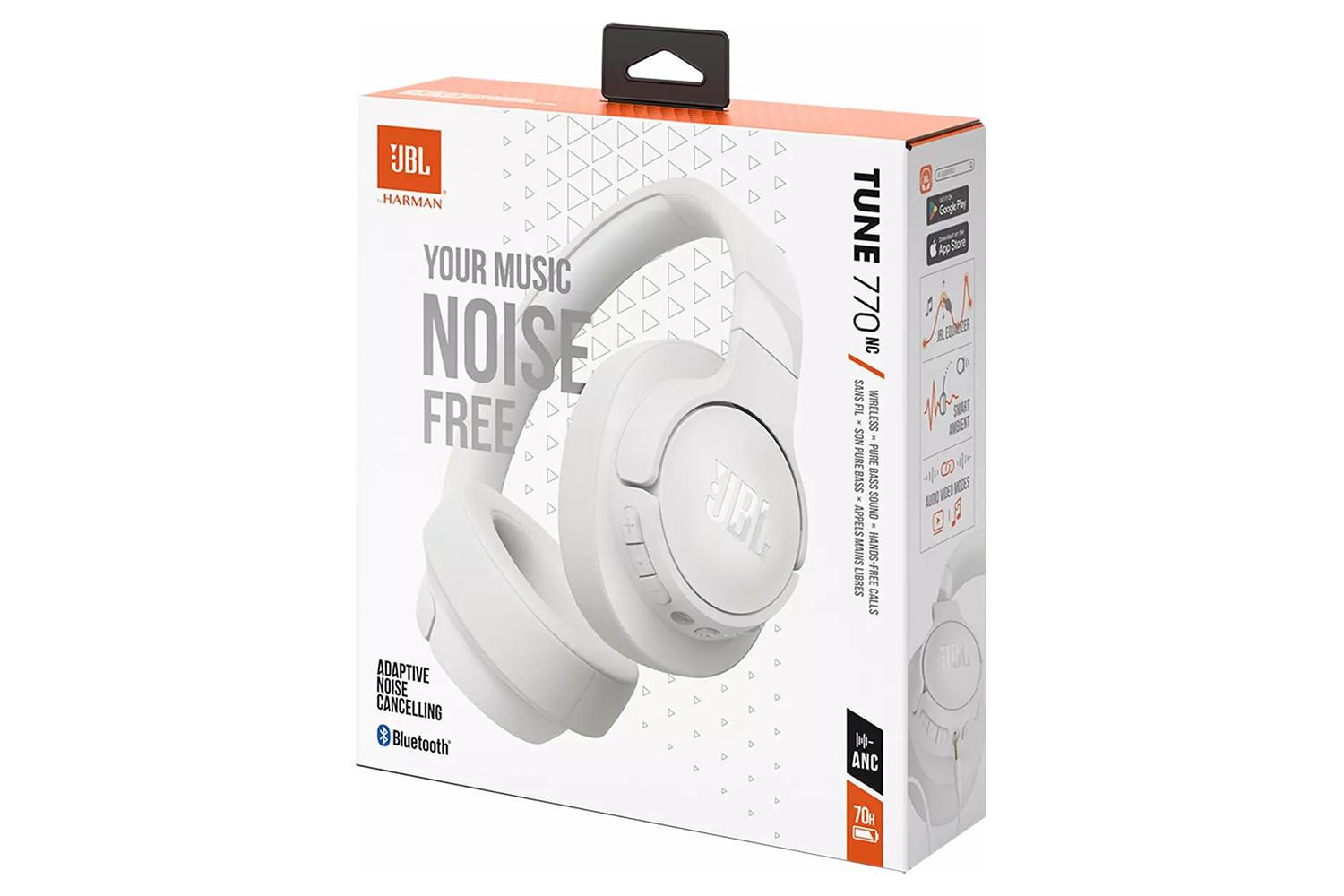 JBL Tune 770NC Wireless Over Ear Noise Cancelling Headphone White