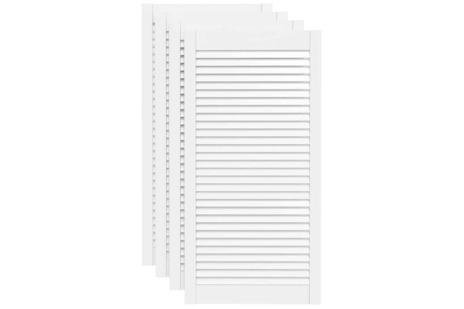 vidaXL 151174 Louvred Doors 4 Pcs Solid Pine Wood White 99.3x49.4cm