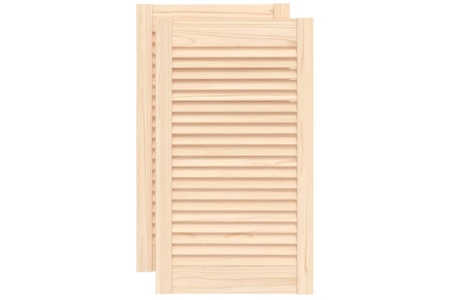 vidaXL 151125 Louvred Doors 2 Pcs Solid Pine Wood 69x39.4cm