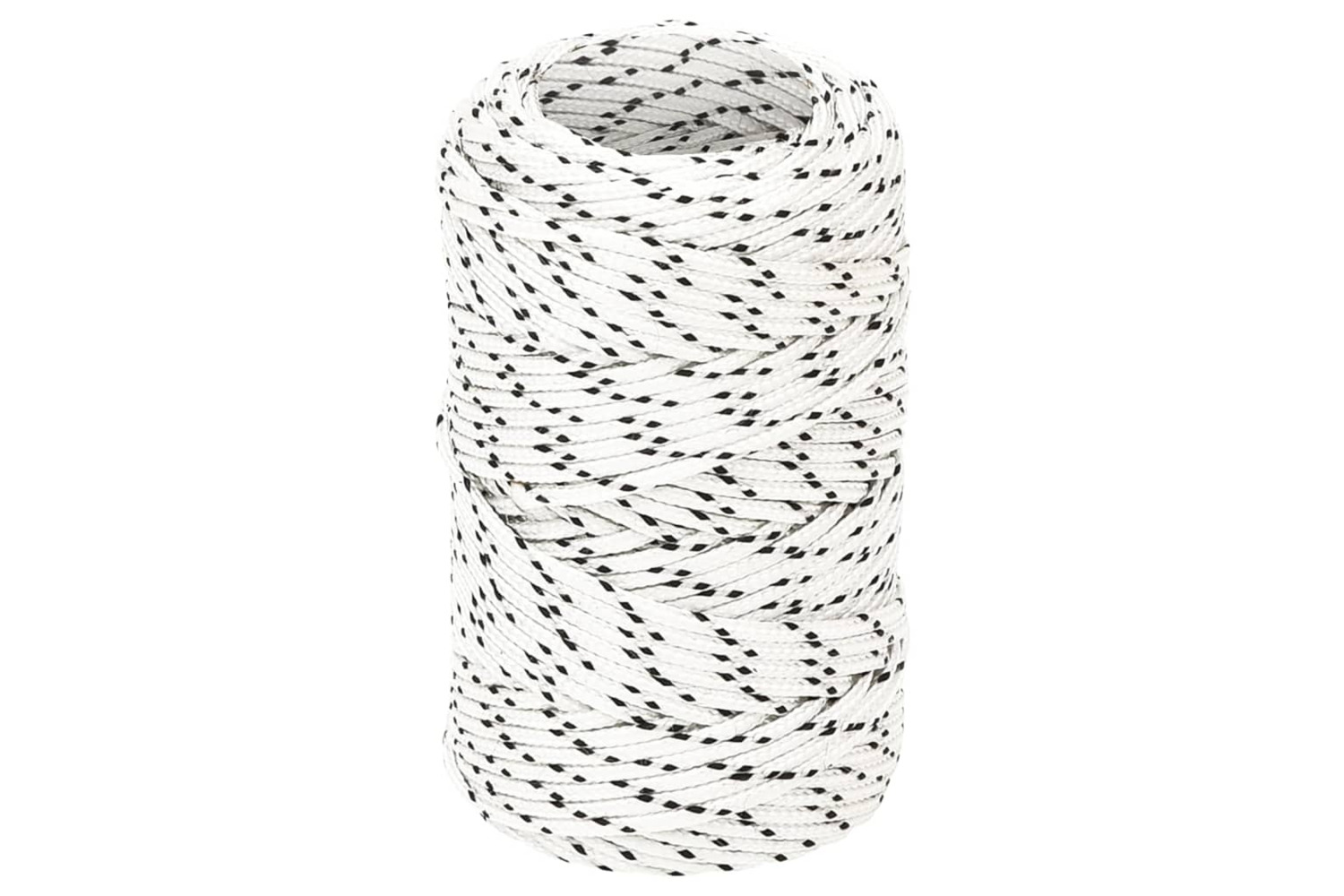 vidaXL 152742 Braided Boat Rope White 2mmx50 M Polyester