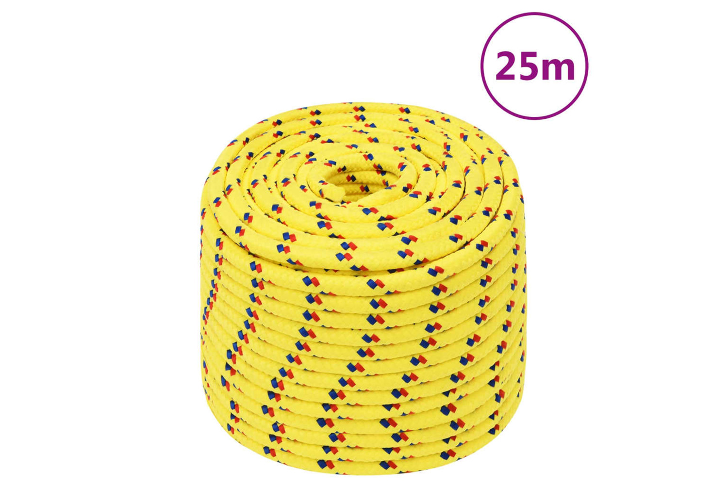 vidaXL 152621 Boat Rope Yellow 14mm 25 M Polypropylene