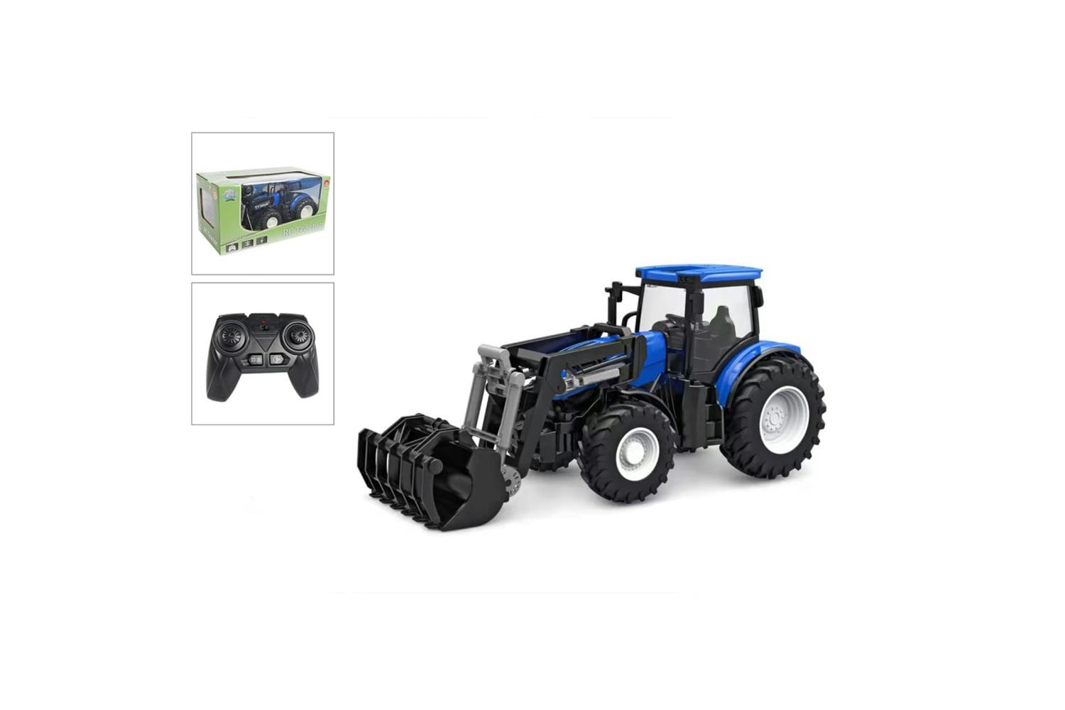 Kids Globe 444496 Rc Tractor 2.4 Ghz 27 Cm Blue And Black