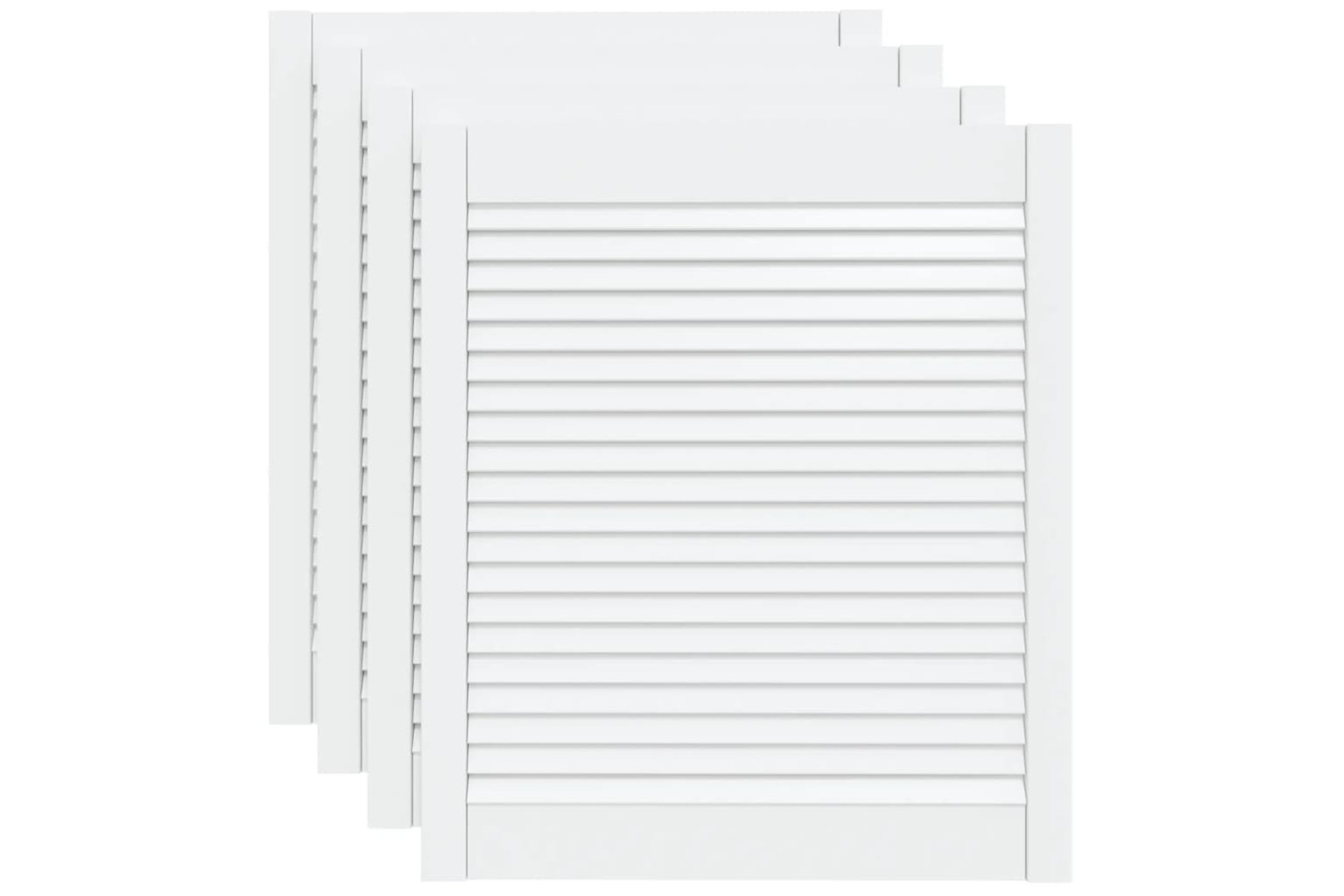 vidaXL 151168 Louvred Doors 4 Pcs Solid Pine Wood White 69x59.4cm