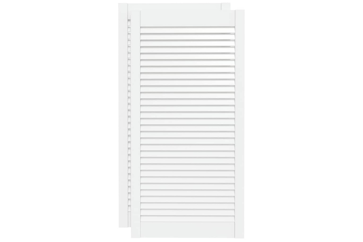 vidaXL 151173 Louvred Doors 2 Pcs Solid Pine Wood White 99.3x49.4cm