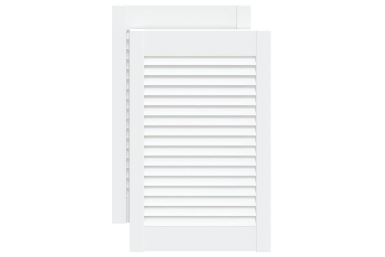 vidaXL 151152 Louvred Doors 2 Pcs Solid Pine Wood White 61.5x39.4cm