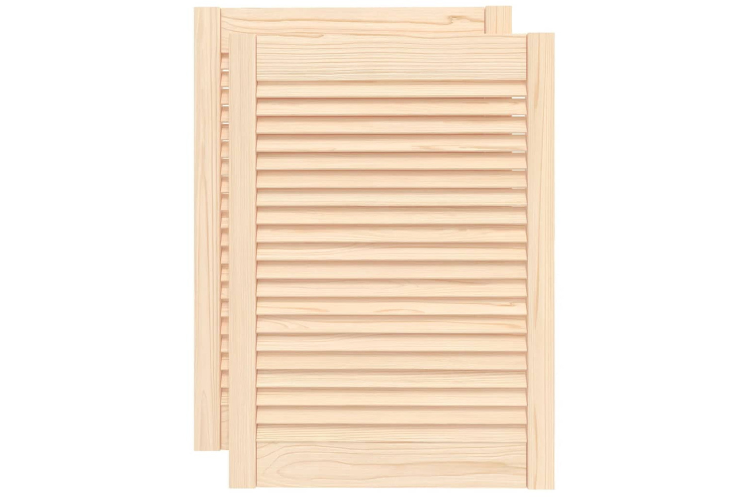VidaXL 151128 Louvred Doors 2 Pcs Solid Pine Wood 69x49.4cm