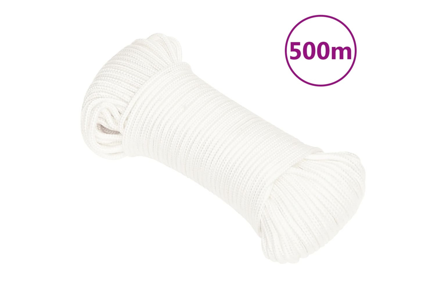 vidaXL 152538 Boat Rope Full White 3mm 500 M Polypropylene