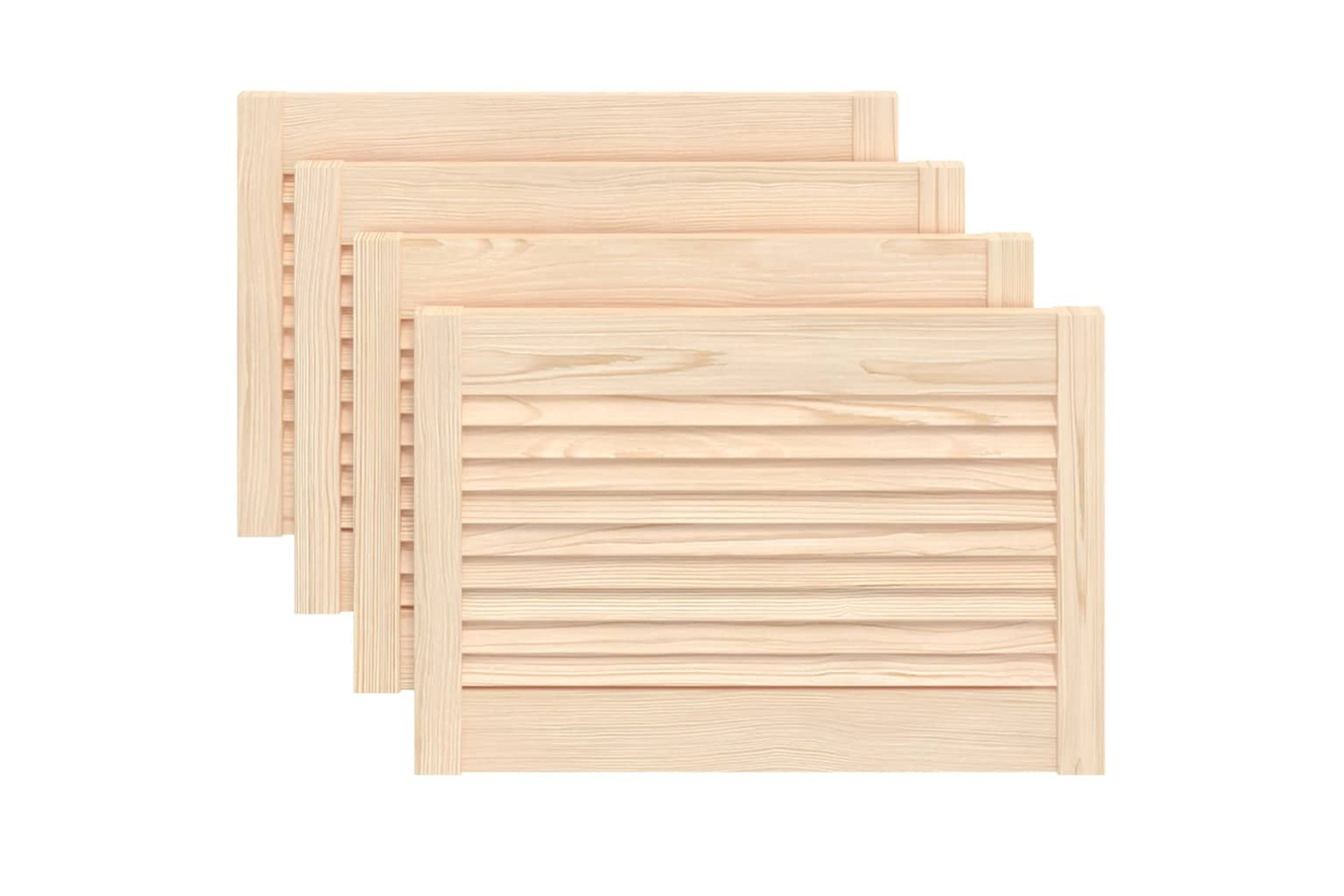 vidaXL 151114 Louvred Doors 4 Pcs Solid Pine Wood 39.5x59.4cm